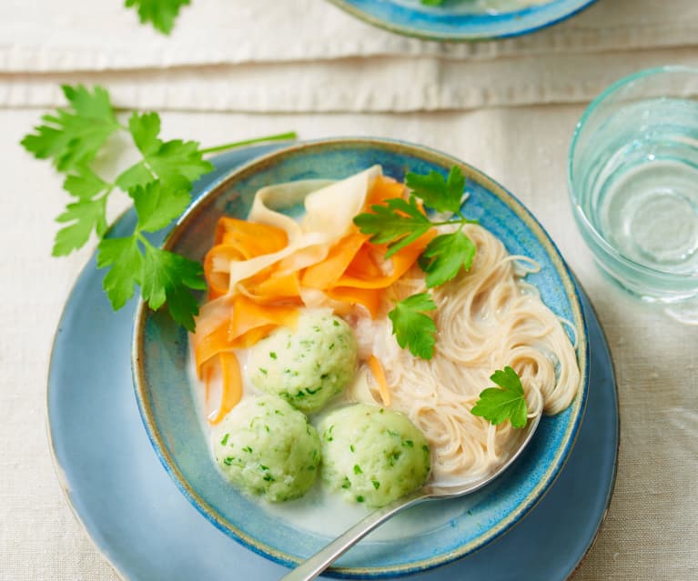 Ramen aux lamelles de bœuf, légumes et nouilles de riz - Cookidoo