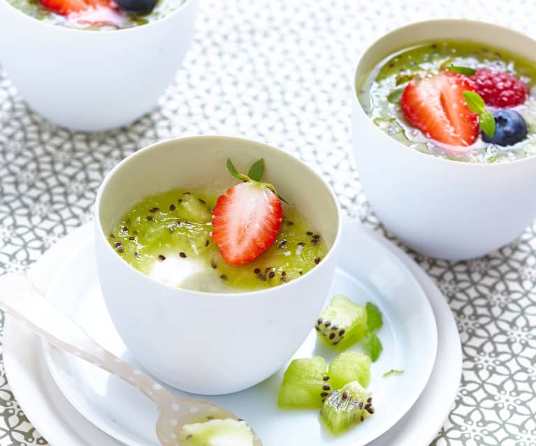 Pannacotta coco-kiwi