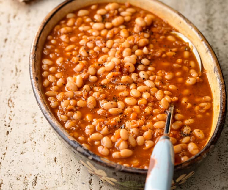 Slow Cooked Beans with Cider