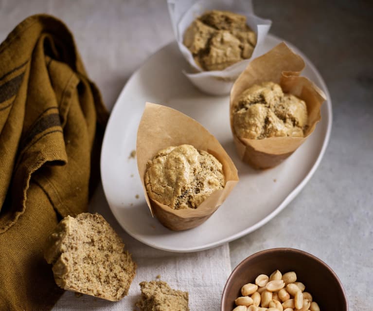 Pão de claras, aveia e amendoim sem glúten