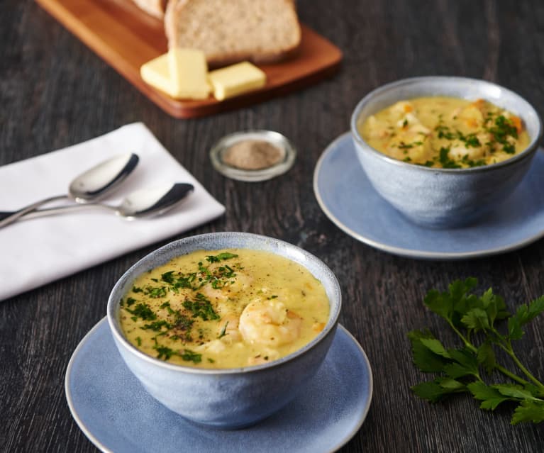Hearty seafood chowder