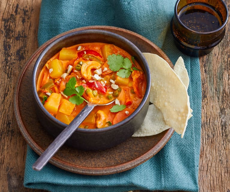 Korma de légumes aux noix de cajou