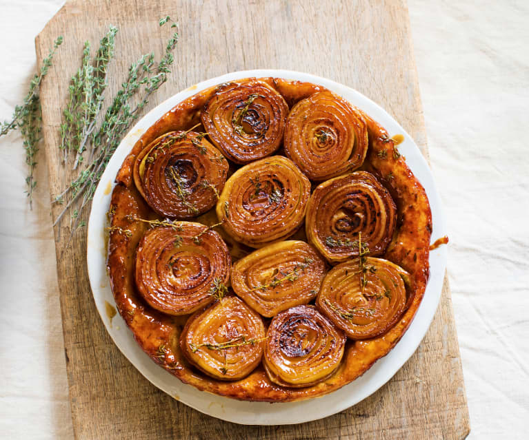 Tatin d'oignons au thym