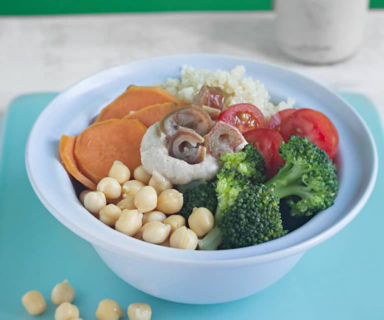 Quinoa and Vegetable Bowl with Tahini Dressing Quinoa and Vegetable Bowl with Tahini Dressing