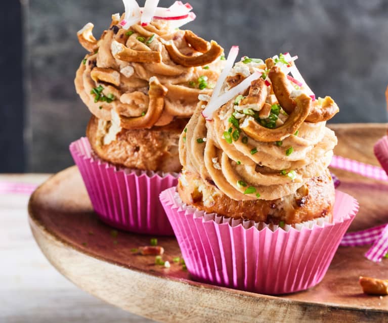 Laugen-Cupcakes mit Obatzter