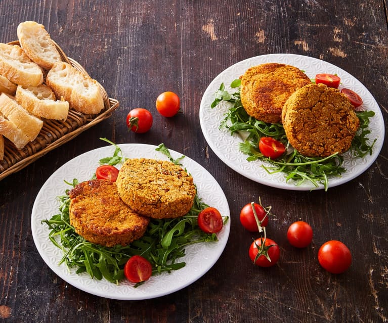 Burger di fagioli e pomodori secchi