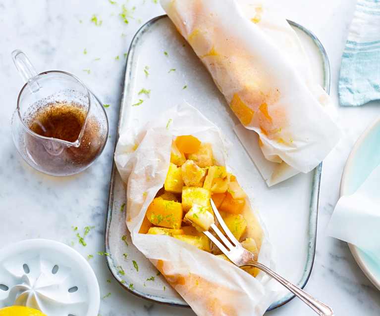 Papillotes de fruits à la cannelle