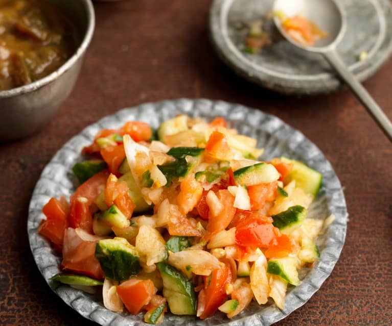 Kachumber (Onion, Tomato and Cucumber Salad)