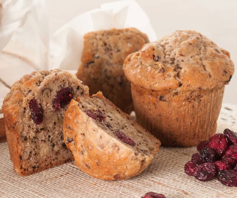 Muffins de queso manchego, nueces y arándanos