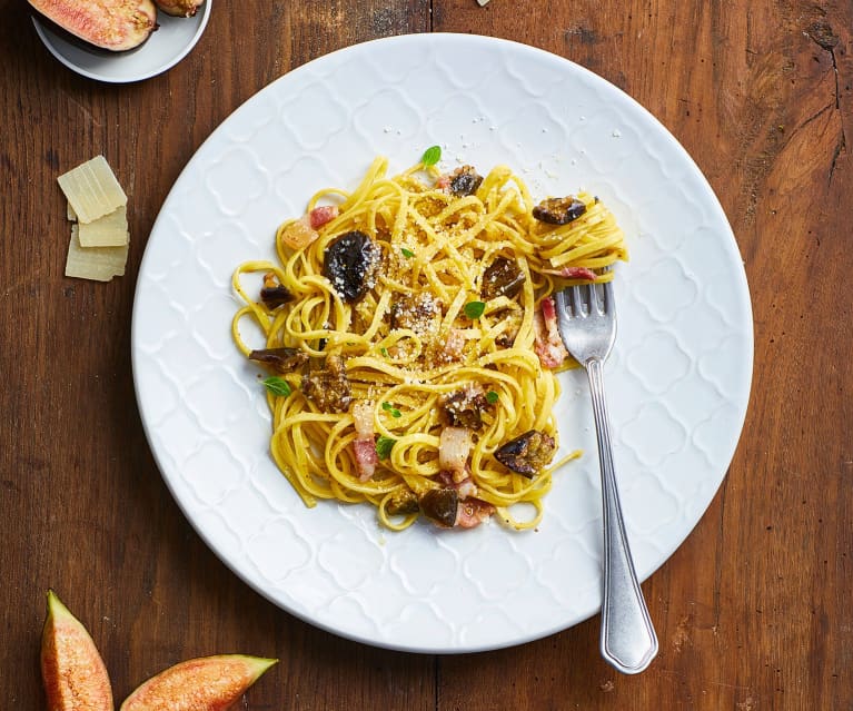 Tagliolini fichi e guanciale