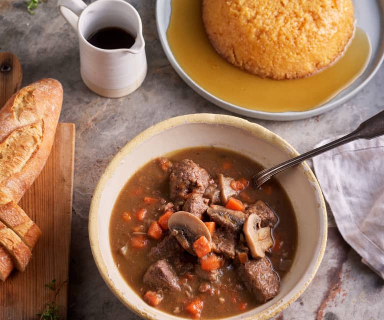 Menú: Boeuf bourguignon y bizcocho de limón