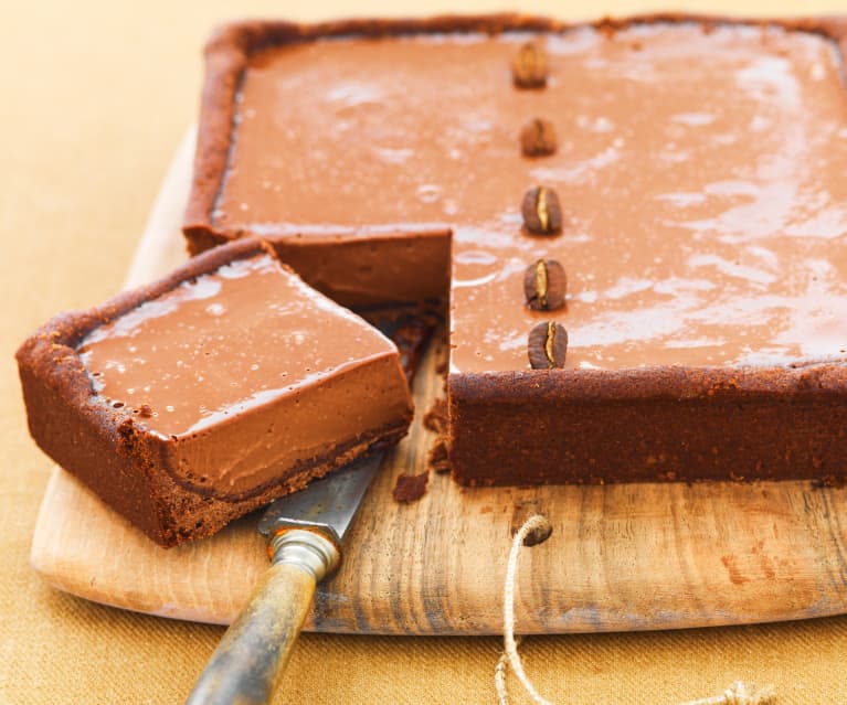 Tarte au chocolat craquant et caramel au beurre salé - Cookidoo