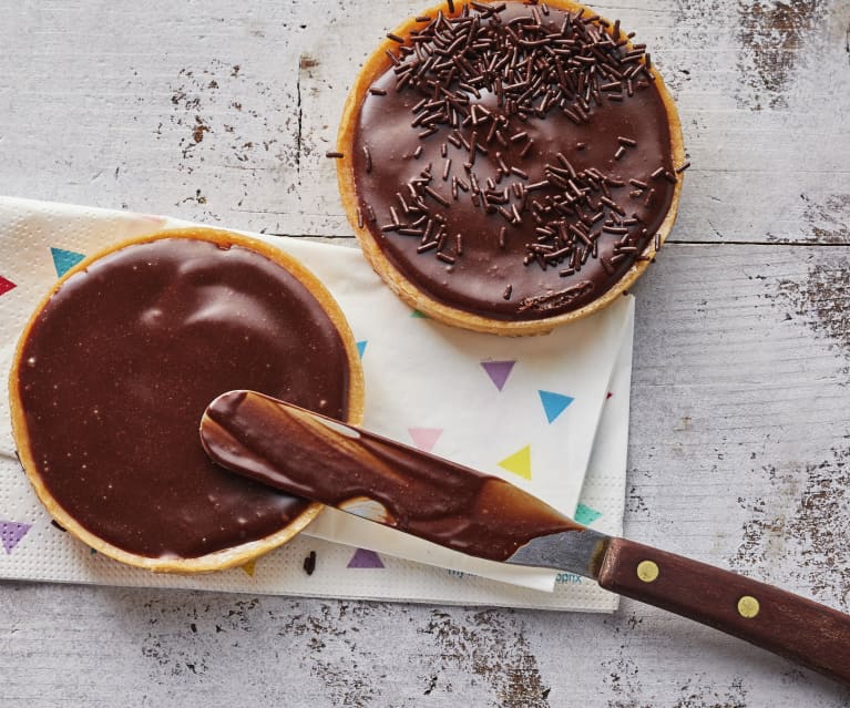 Gâteau au chocolat, ganache au thé