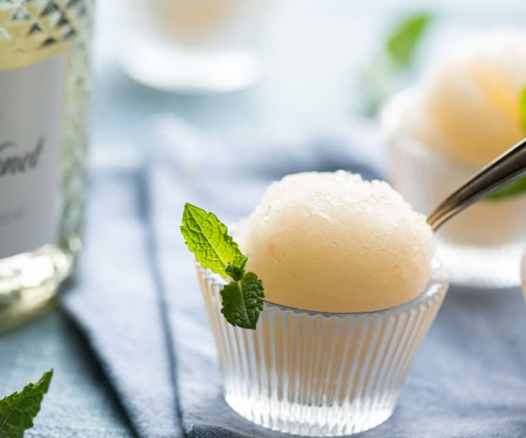 Champagne en pompelmoes sorbet