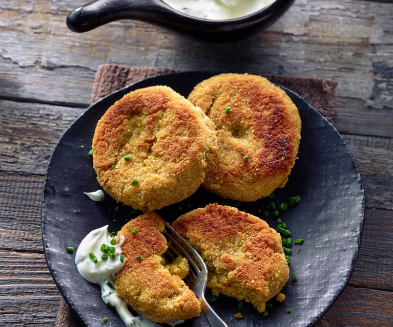 Avocado-Linsen-Bratlinge mit Sour Cream