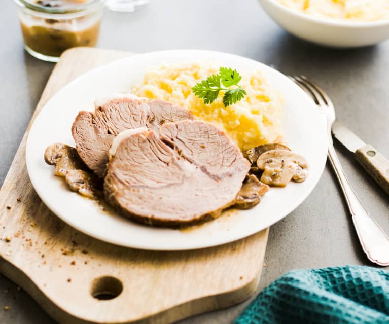 Filet de veau, polenta crémeuse au parmesan