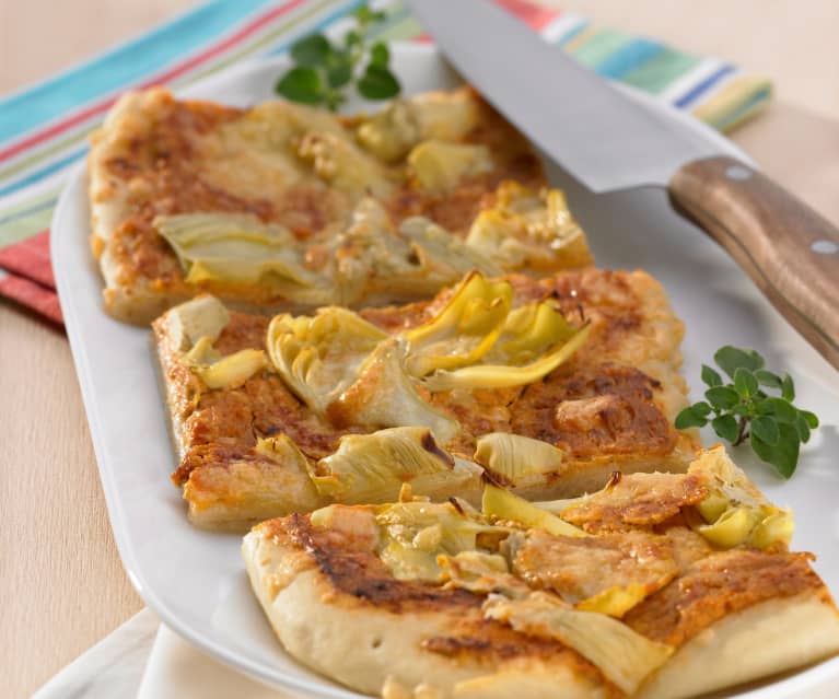 Pizza mit Frischkäse und Artischocken - Cookidoo® – platform resep ...