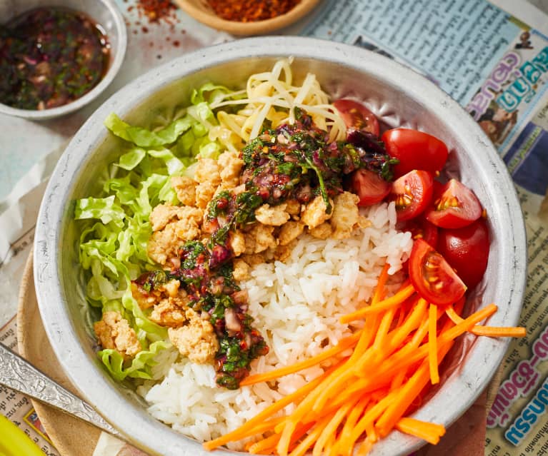 Thai-Hähnchen-Bowl