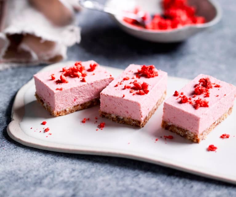 Frozen strawberry cheesecake