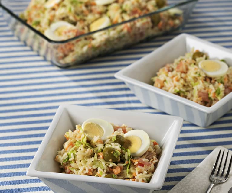 Ensalada de arroz con mayonesa