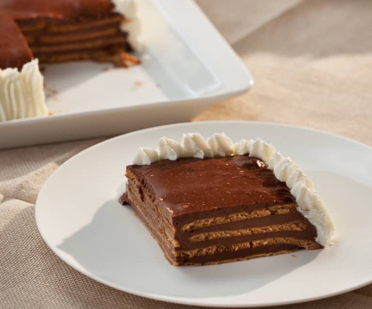 Tarta de cumpleaños de chocolate, vainilla y queso - Cookidoo