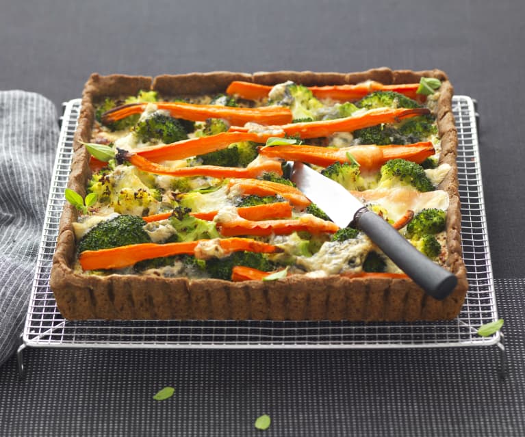 Tarte aux légumes et gorgonzola sans gluten