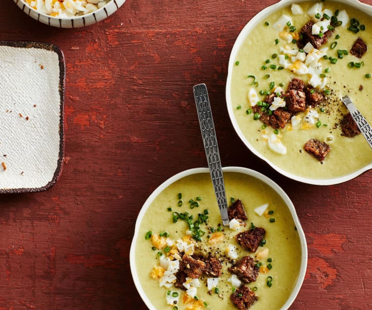 Porree-Meerrettich-Cremesuppe