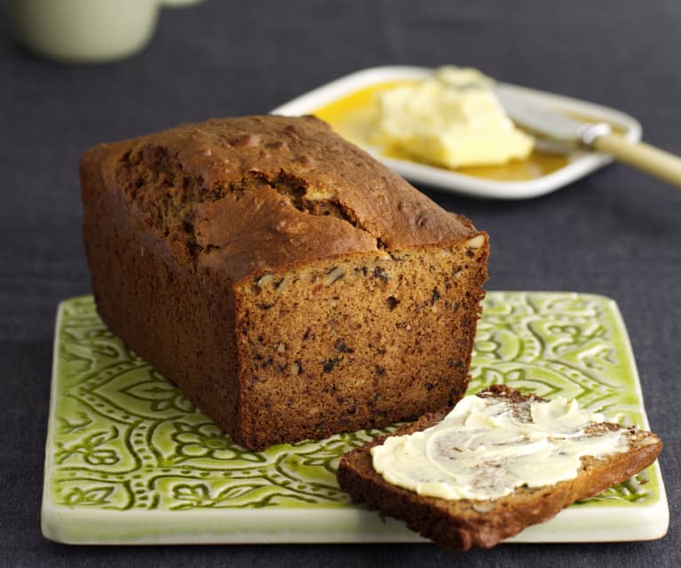 Gluten Free Date, Apple and Walnut Tea Bread