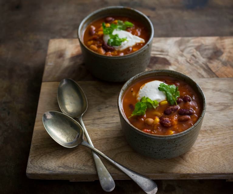 Smoky Mexican bean soup