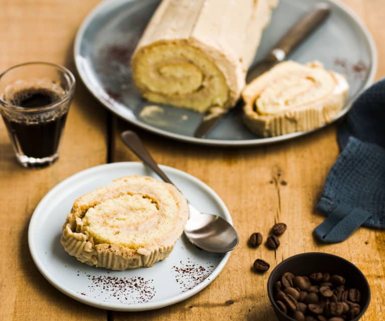 Bûche roulée au café