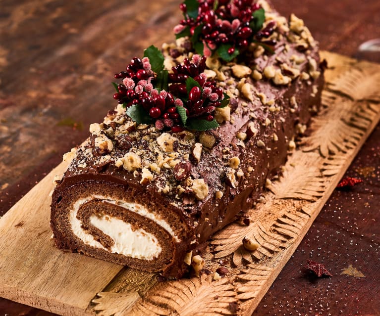 Bûche de Noël choco-noisettes