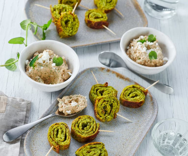 Cheese-Zucchini-Breadsticks mit Dip