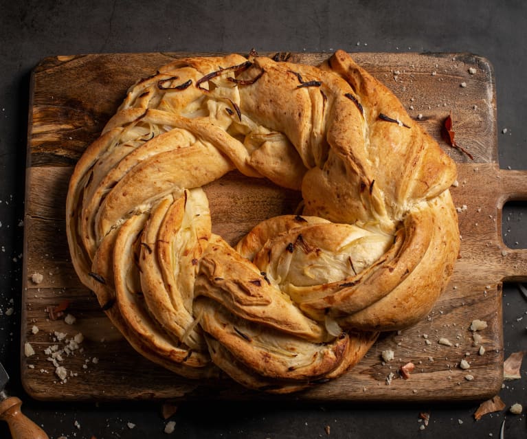 Kringle de cebolla y parmesano con masa madre