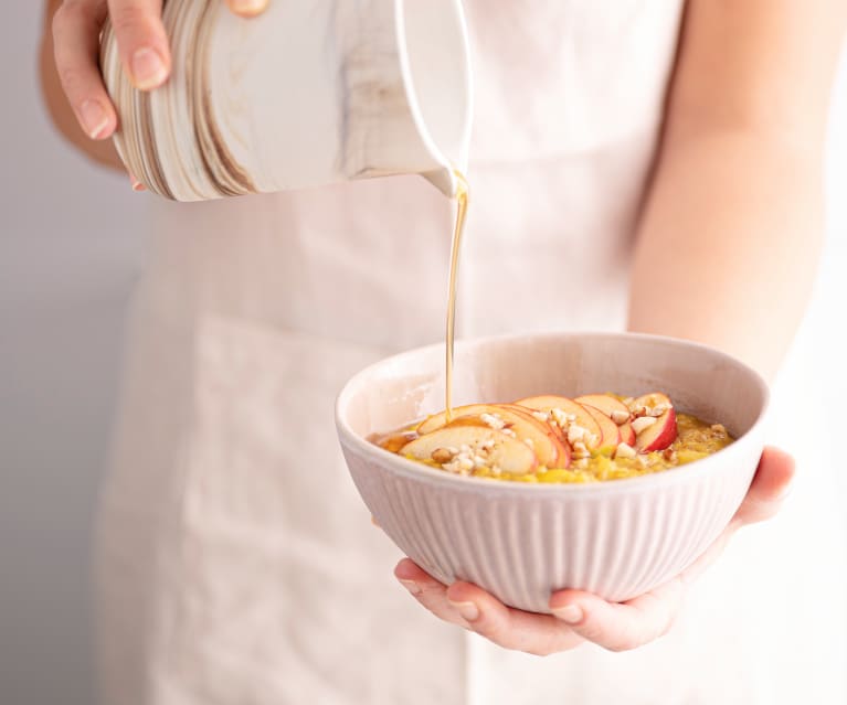 Porridge de avena y manzana