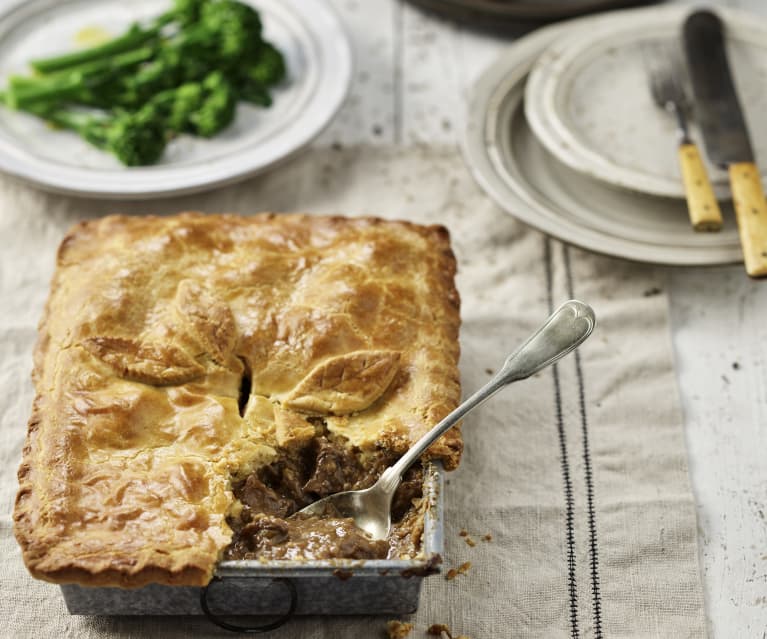 Tourte au bœuf et à la bière