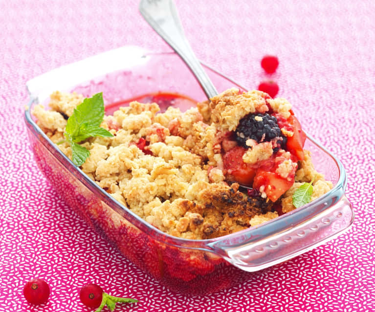 Crumble aux fruits rouges et flocons d'avoine