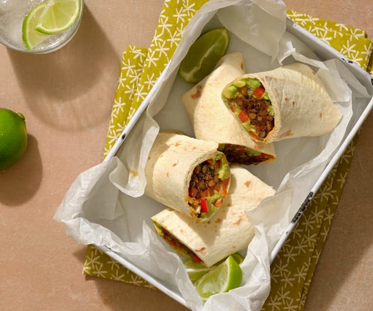 Black Bean and Avocado Wrap Black Bean and Avocado Wrap
