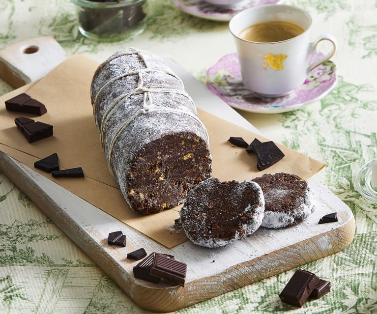 Salame di cioccolato al caffè