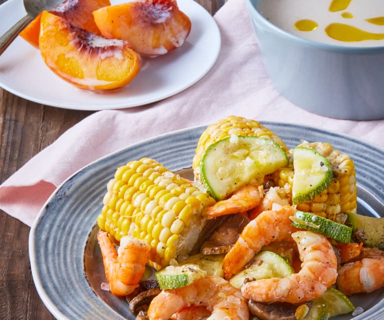 Receta Nutritiva de Caldo de Pescado y Camarones con Vegetales