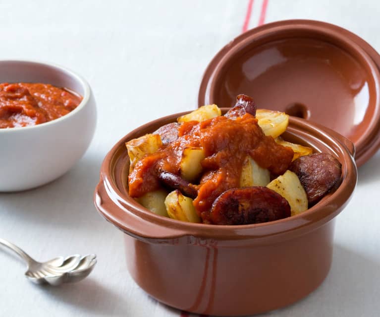 Patatas Bravas with Chorizo