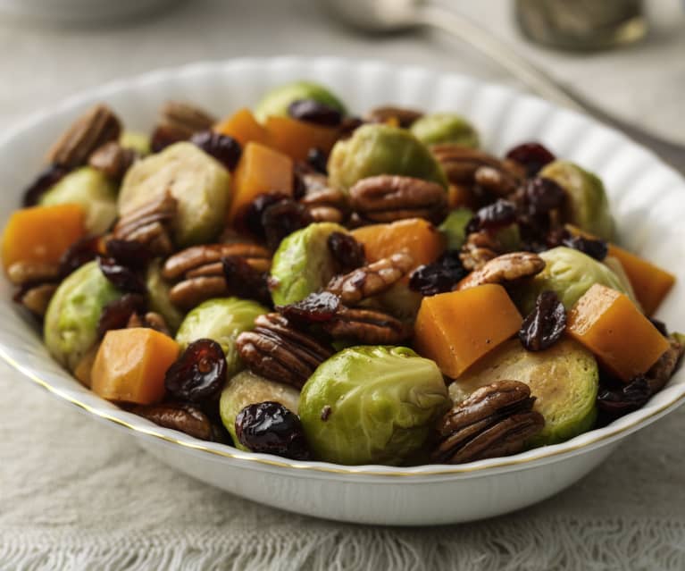 Brussels Sprouts with Cranberries and Pecans