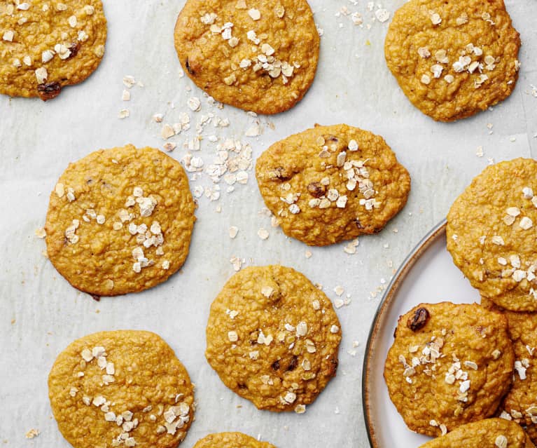 Cookies carotte, orange et flocons d'avoine