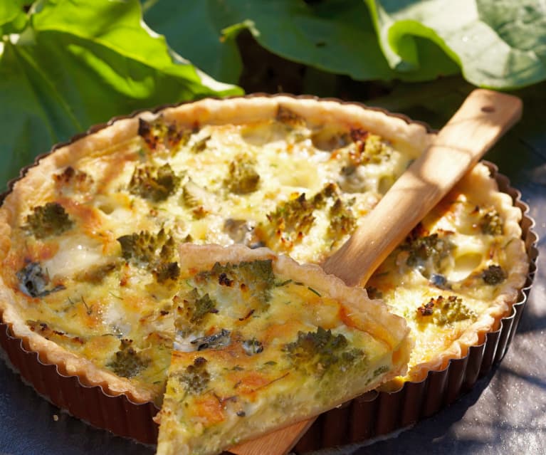 Tarte au chou romanesco et roquefort