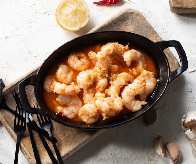 Gambas al ajillo congeladas - Fácil