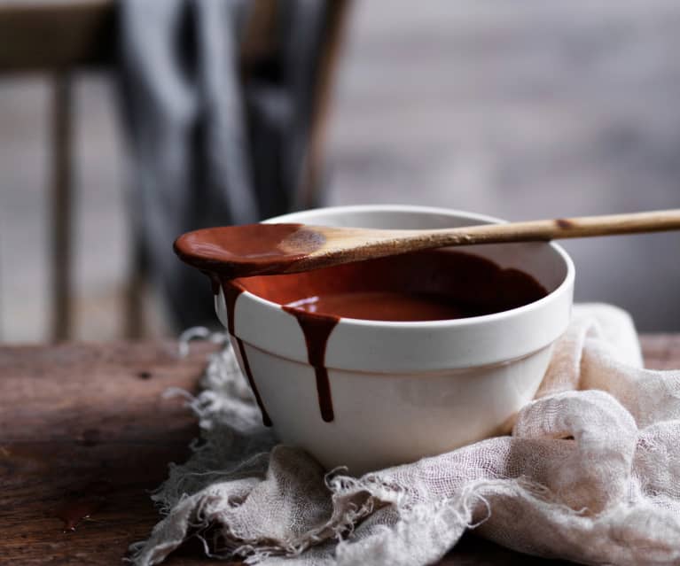 Hot cacao fudge sauce - Cookidoo® – a plataforma oficial de receitas Bimby®