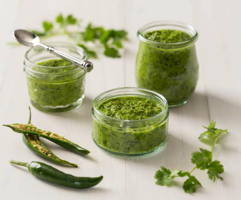 Coriander chilli chutney Coriander chilli chutney