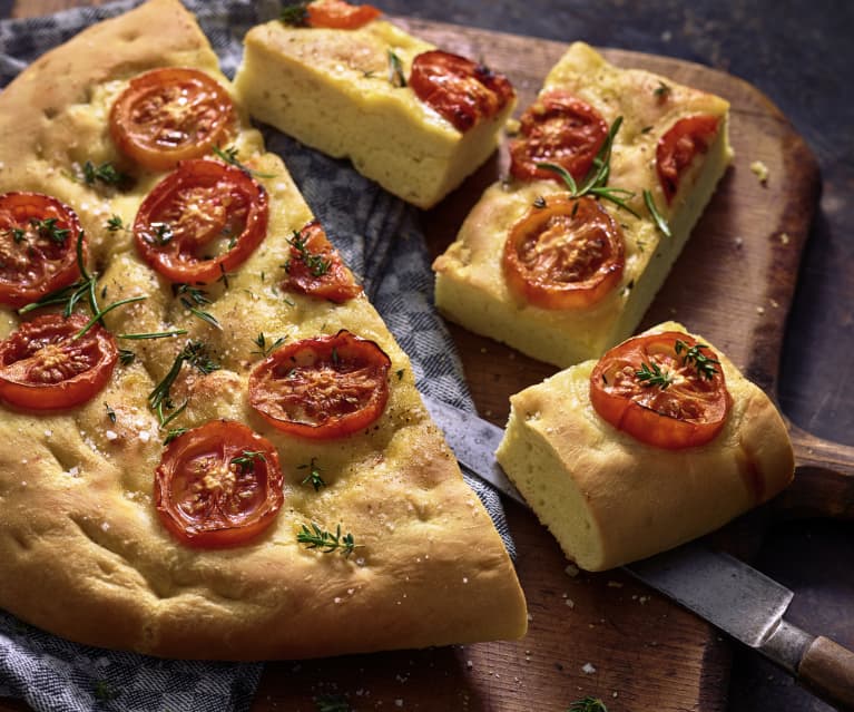 Focaccia con pomodori