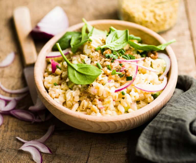 Salade de blé aux épinards et à la pomme