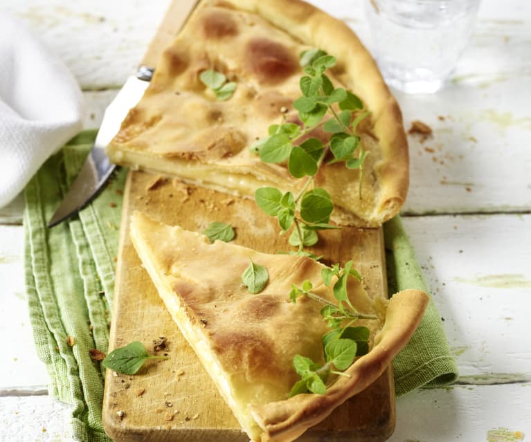 Gefüllte Focaccia mit Crescenza-Käse