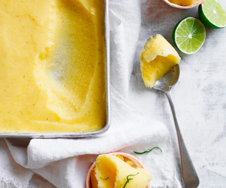 Pineapple lime sorbet